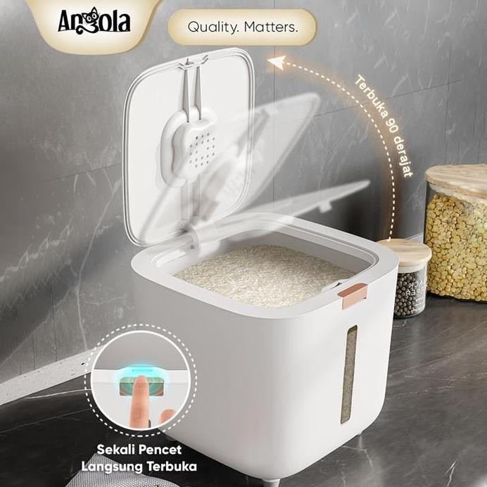 

Terlaris Angola Dispenser Beras Anti Kutu Dan Serangga 5/10/15Kg E03/E04 Tempat Penyimpanan Tepung Serbaguna