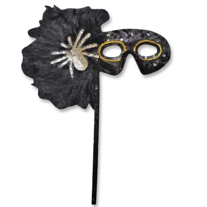 ```````] Topeng Pesta / Masquerade Tongkat Manik Hitam