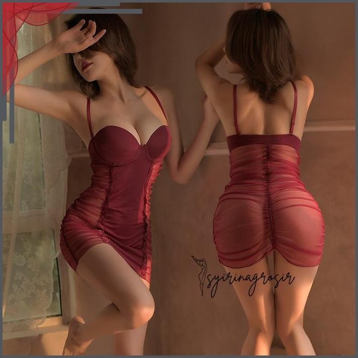 SEXY LINGERIE SET SUSPENDER KETAT ROK MINI LINGERIES DRESS BAJU SEKSI TERLARIS