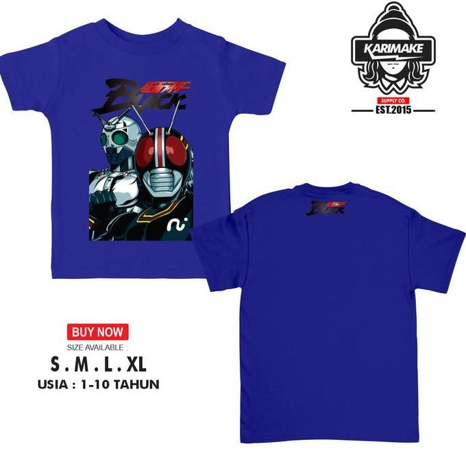 Kaos Baju Anak Kamen Rider Black Shadow Moon Kaos Anime - Asli