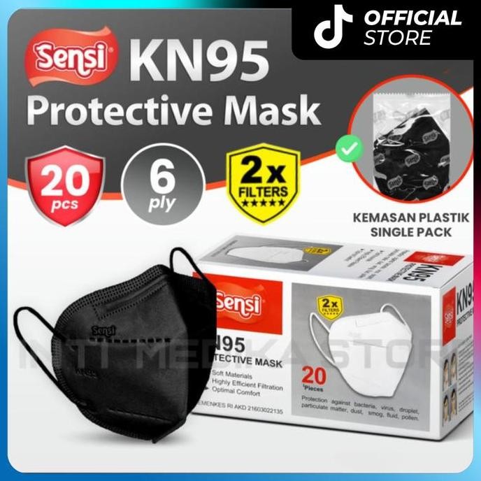 sensi - masker earloop 6 ply kn95 | masker sensi kn95 termurah
