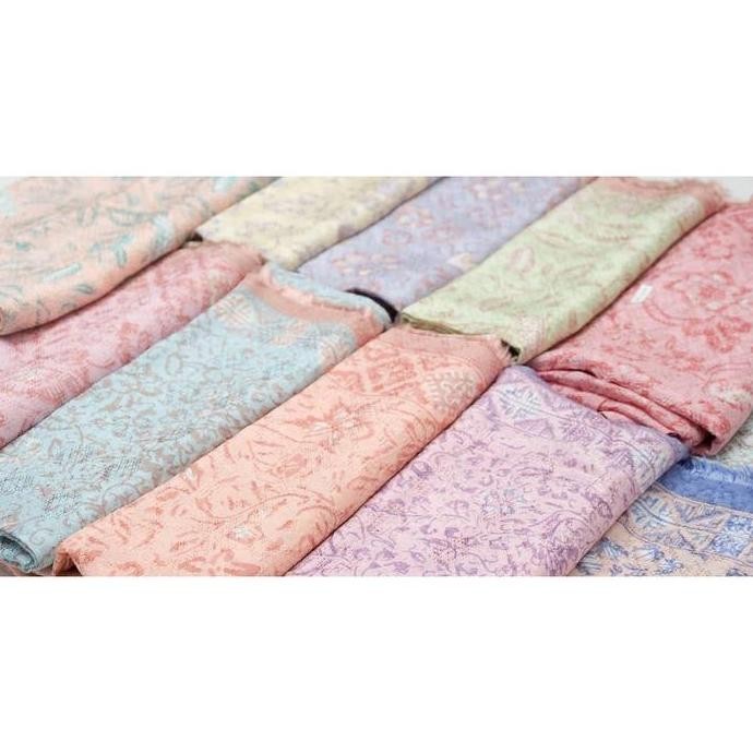 Kain Batik Pastel Per 2 Meter - Cap Tradisional Viscose Termurah