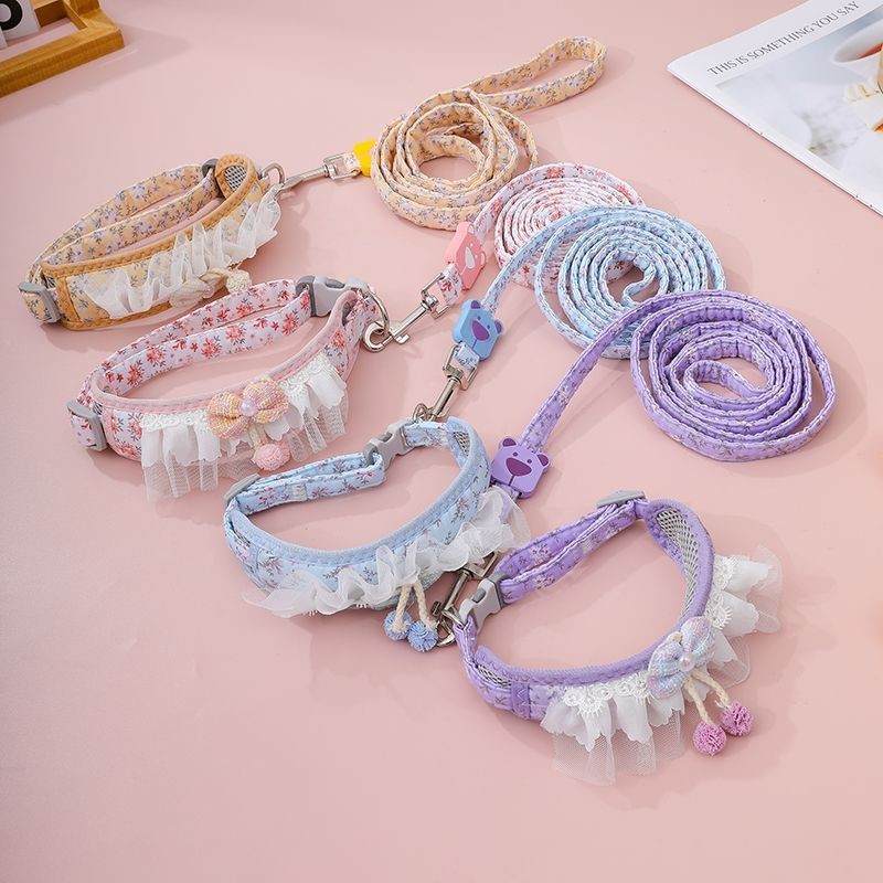 Planet Ekor COD  Tali kekang anjing rantai jalan anjing kecil tali kekang dada anjing Teddy Pomerani