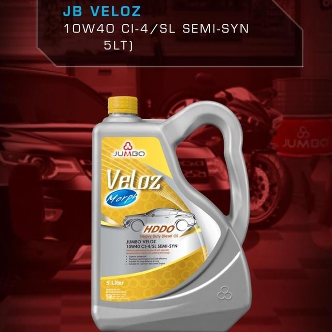 Oli Jumbo Veloz Diesel Hddo 10W40/10W-40 Api Ci4/Sl Semi Syn (5L/5 L) Baik