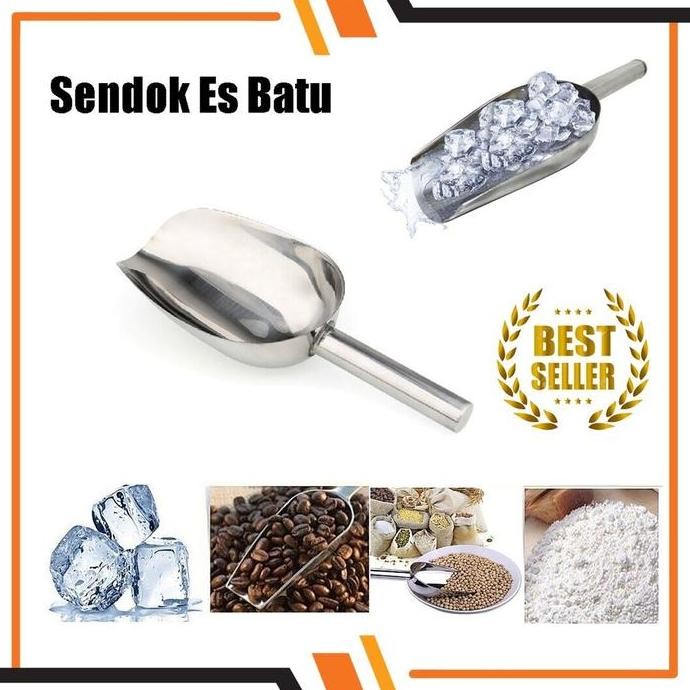 

Terlaris Polkadope Sekop Es Batu Sendok Tepung Stainless Scoop Penyerok Sendok Es Batu Beras Gula Kopi