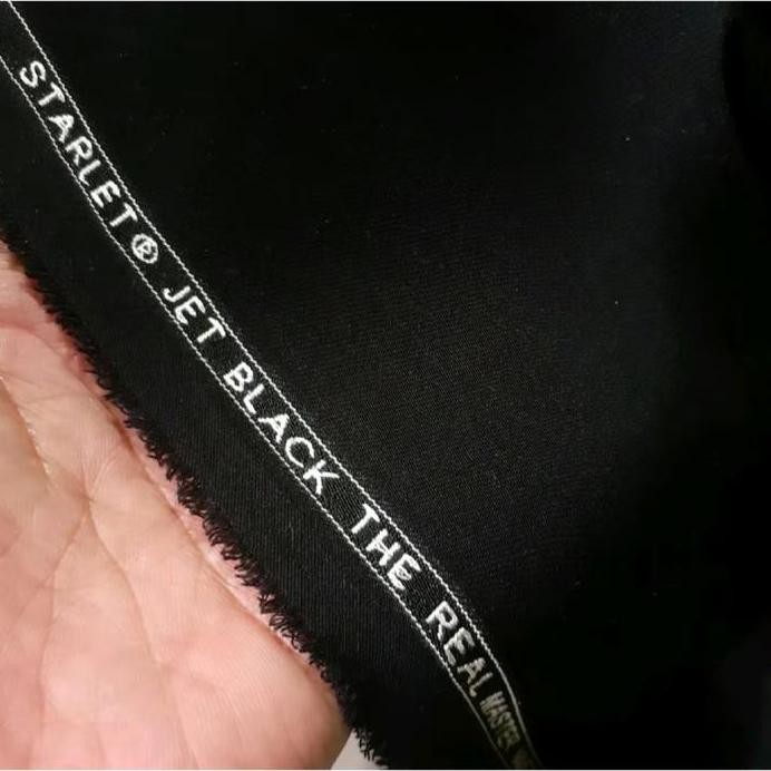 kain high twist jet black master / kain bahan jas high twist jet black murah