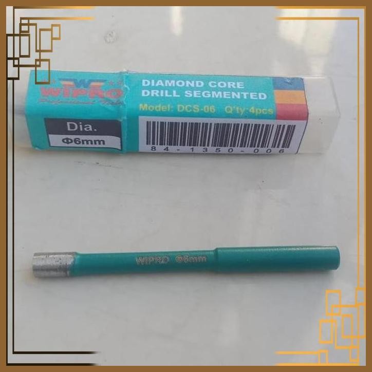 [JTR] DIAMOND CORE DRILL SEGMENTED DSC 06 WIPRO 6MM BOR GRANIT 6MM