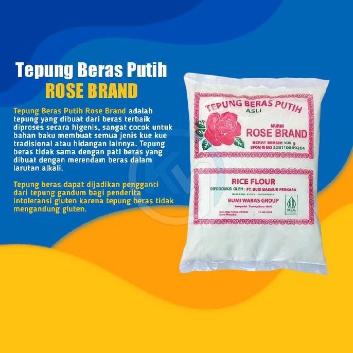 

Terlaris Tepung Terigu Beras Putih Rose Brand Kemasan 500Gr Baking Food