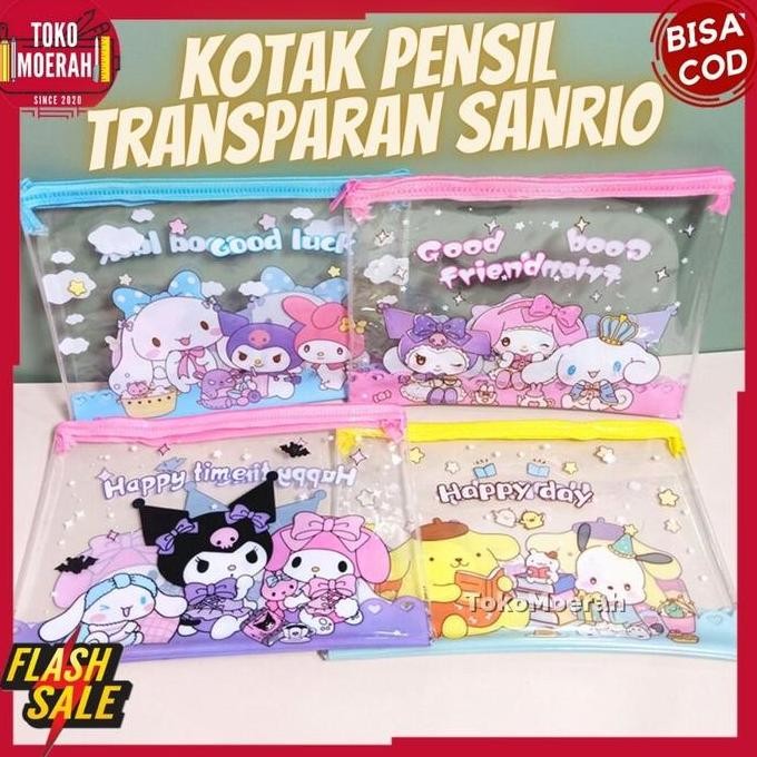 

ASB KOTAK PENSIL SANRIO TRANSPARAN TEMPAT PENSIL BENING SANRIO LUCU UNIK
