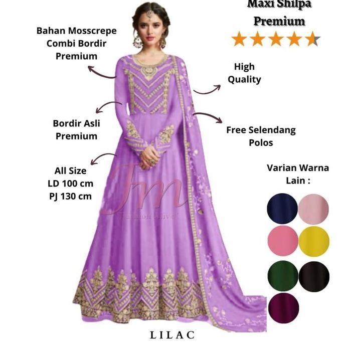 Femme Ols - Maxi Shilpa / Baju Gamis / Baju India /Maxi Fashion Wanita