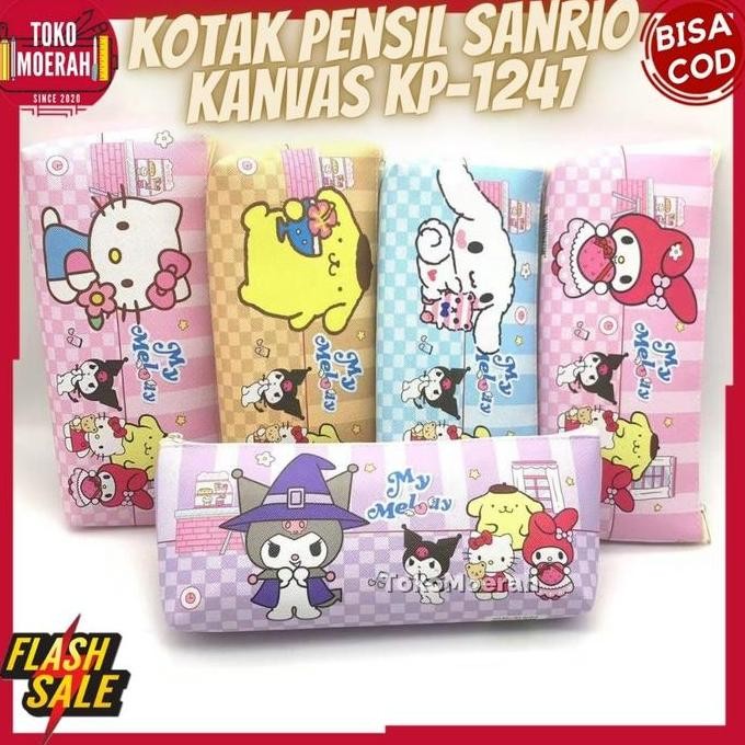

ASB KOTAK PENSIL KANVAS SANRIO KP-1247 TEMPAT PENSIL SANRIO KANVAS LUCU UNIK MURAH