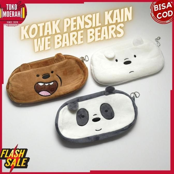 

ASB KOTAK PENSIL WE BARE BEARS TEMPAT PENSIL KAIN WBB LUCU UNIK IMUT MURAH