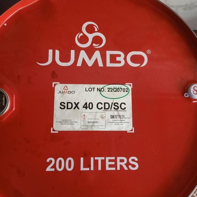 Oli Drum Mesin Diesel/Disel Jumbo Sdx Sae 40 Api Cd/Sc (200L) Baik