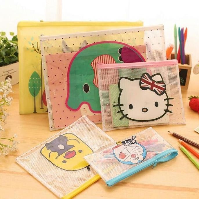 

ASB Tempat Pensil Zipper / Zipper Bag Hello Kitty & Doraemon Small