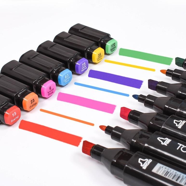 

VEX-2126 fb-4 WD TouchFive 24/36/48/60/80 Warna Sketsa Spidol Umum General Marker Set Animation Markers / Twin Market Set Spidol Murah Murah