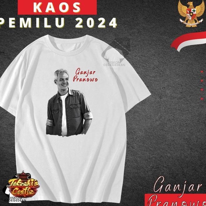 Kaos Murah Kaos Ganjar Pranowo - Baju Ganjar Pranowo -Tshirt Ganjar Pranowo - Calon Presiden 2024 ( 