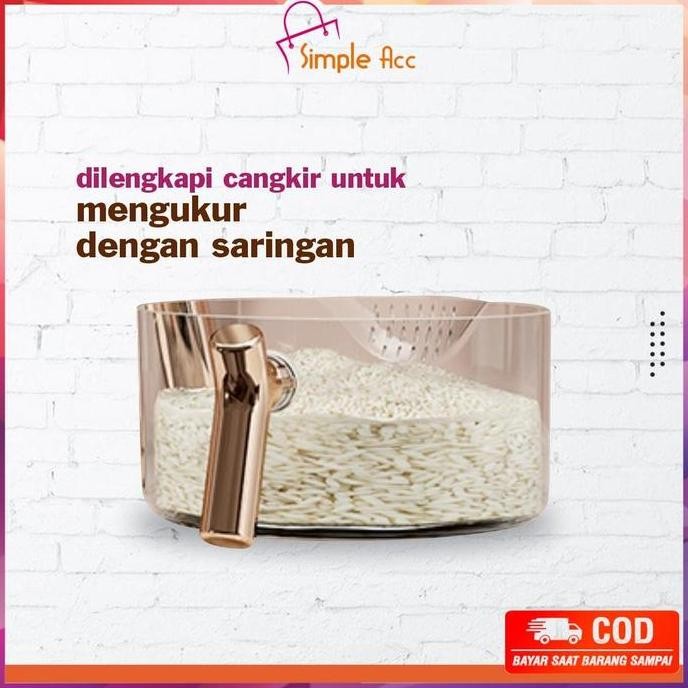 

Terlaris Wl Do-C841 Dispenser Beras 12Kg Tempat Beras Estetik / Kotak Peimpanan Makanan Kacang Tepung / Wadah Beras Rice Box Storage Perlengkapan Dapur