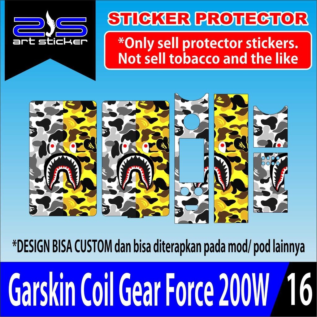 

Get2pcs Coil Gear 200w Bape Yellow Garskin Casing Motif Dan Bisa Custom Bayar Ditempat