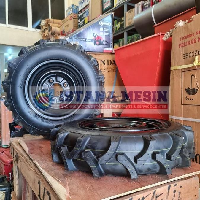 TERMURAH - RODA BAN KARET VELG COMPLETE HAND TRAKTOR TANGAN QUICK RING 12"
