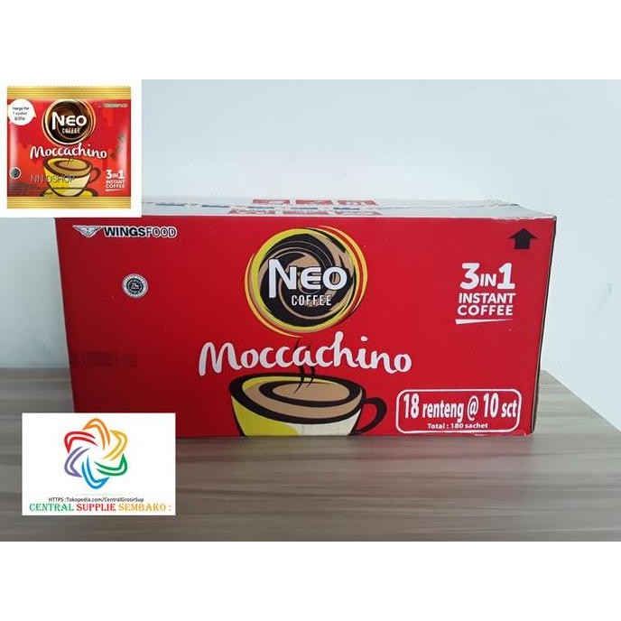 

ready stock Neo Coffee Mocachino [20gr/180pcs/1 Karton ]