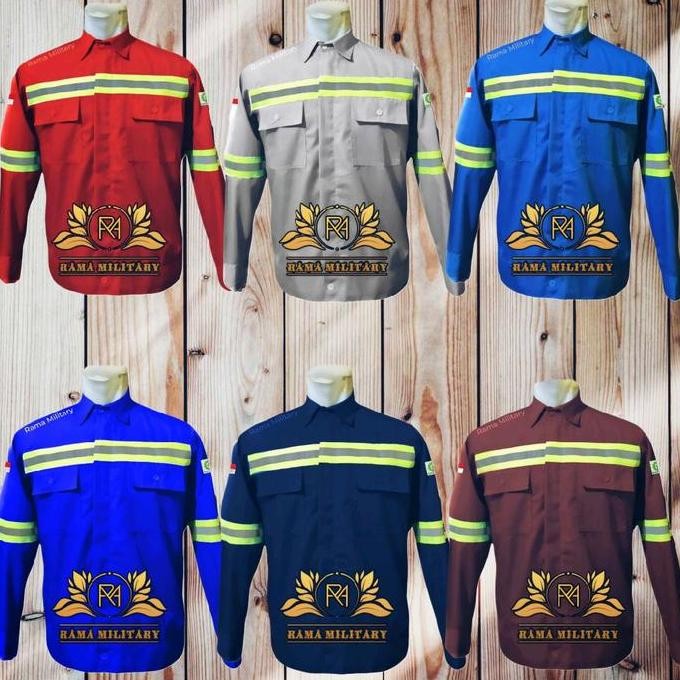 Seragam Kerja Safety Wearpack Tambang Tekhnisi Pria Baju Pria Safety Wearpack Panjang Katun New Stok