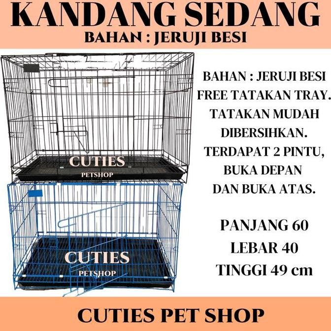 KANDANG JERUJI MEDIUM SEDANG HITAM / KANDANG ANJING / KANDANG KUCING
