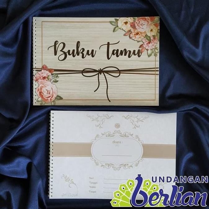 

ready !!! BUKU TAMU PERNIKAHAN MURAH MOTIF BUNGA URAT KAYU / JILID RING (SPIRAL)