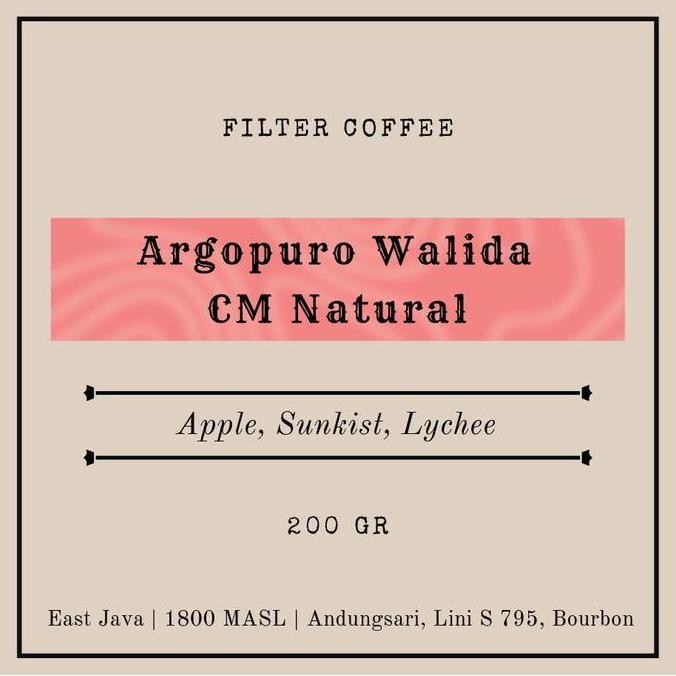 

ready stock Arabika Agopuro Walida CM Natural 200 gr