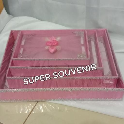 

ready !!! Souvenir kotak hantaran - Seserahan Mika tile 1 set isi 4 box