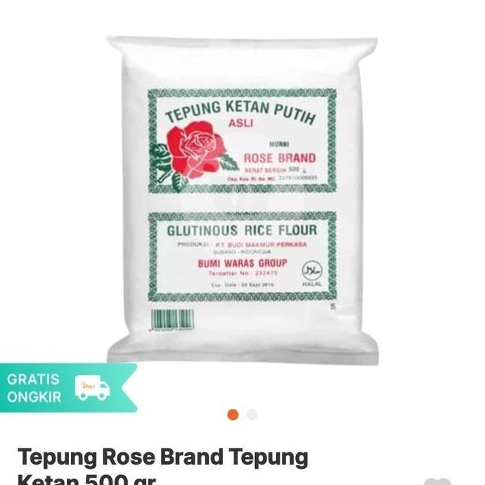 

Terlaris Tepung Beras Ketan Rose Brand 500Gram Karton