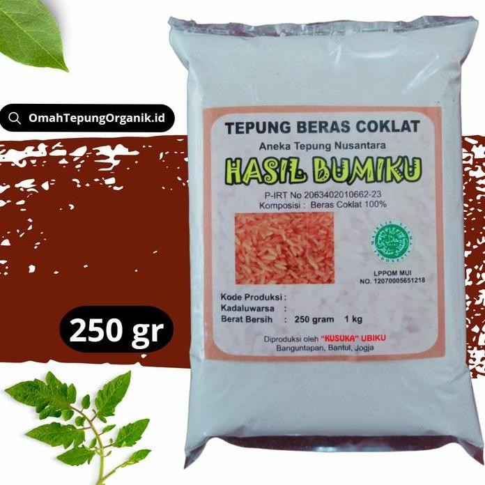 

Terlaris Tepung Beras Coklat Organik Kemasan 250 Gram/Tepung Mpasi Organik
