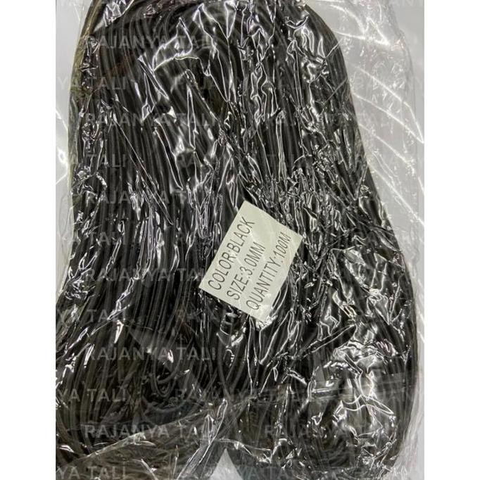 

100meter Tali Karet 3mm / 2,5mm Hitam Elastic String murah
