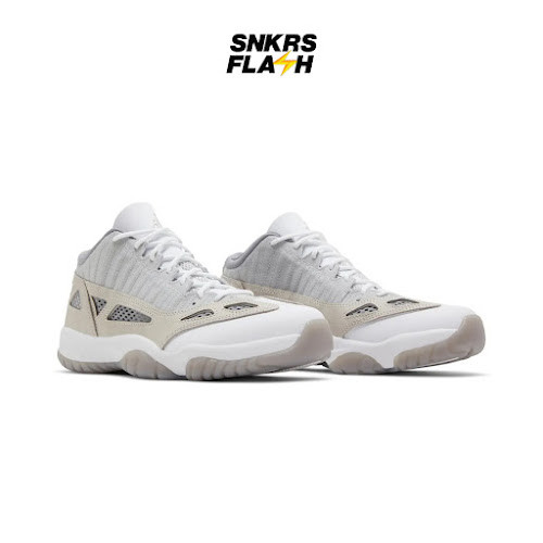 NIKE Jordan 11 Retro Low Orewood Grey White Sepatu Sneakers Pria - 919712102 - Size 45