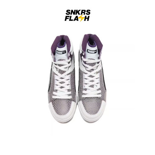 PUMA Slipstream Mid Snake Atmos White Purple Sepatu Sneakers Pria - 38371901 - Size 39