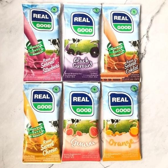 

( JSO ) Susu Real Good Susu Bantal UHT 50ml Realgood Mini Strawberry Coklat Cheese Blackcurrant Anggur Guava Orange Keju Chocolate Stroberi Cemilan Anak Snack Murah