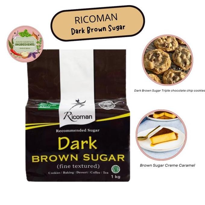 

$+$+$+$+] Ricoman dark brown sugar 1kg / ready gula /dark brown sugar