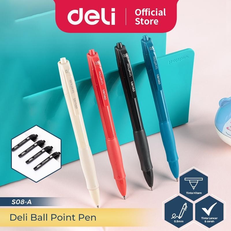 

NEW PRODUCT DELI GEL PEN / PULPEN GEL RETRACTABLE PEN CETEK 0.5 MM TINTA HITAM ISI 12 PCS S08-A-12PCS SIENNAOUTLET487