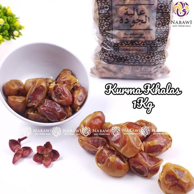 

------] Kurma Khalas 1 Kg Makanan Manis Cemilan Sehat Grosir Kurma Takjil Buka Puasa Oleh Oleh Haji dan Umroh