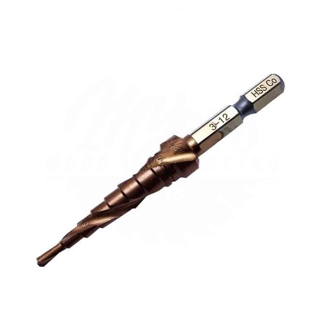 Mata Bor Pagoda Spiral HSS Cobalt M35 Step Drill 3 -12 TERBAIK