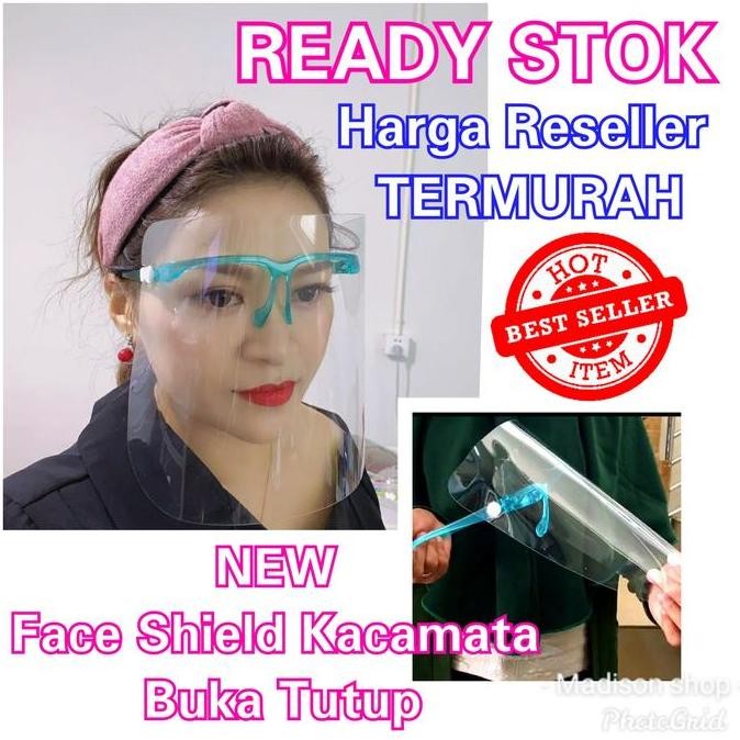 Face Shield Kacamata On Off Faceshield Kacamata Buka Tutup Open Close Termurah