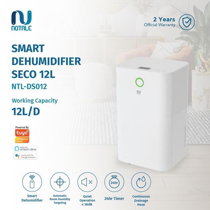 Notale Seco Smart Dehumidifier Serap Kelembapan With Wifi 12L/hari .,