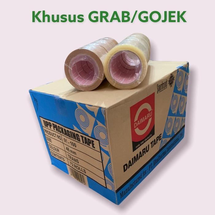 

Lakban Daimaru 1 Dus Isi 72 Coklat Bening 48 Mm X 90 Yard Original Dan Terpercaya