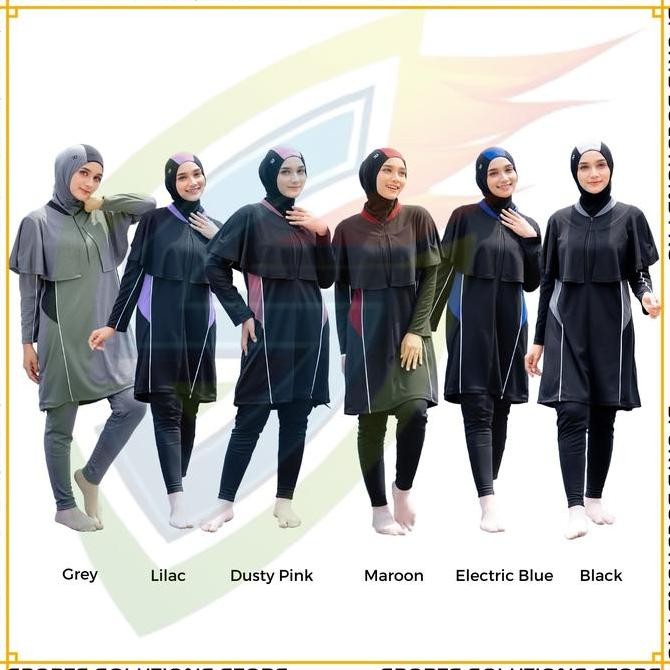 ROCELLA SWIMWEAR ELNARA BAJU RENANG MUSLIMAH PREMIUM, BAJU RENANG WANITA, SWIMSUIT WANITA MARINASWIM