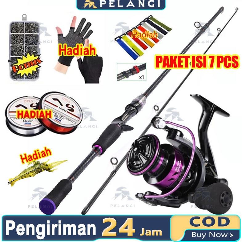 Set Pancing 1.8m/2.1m Joran Pancing 1000-4000 Reel Pancing 150M Senar Pancing Umpan Combo pancingan 