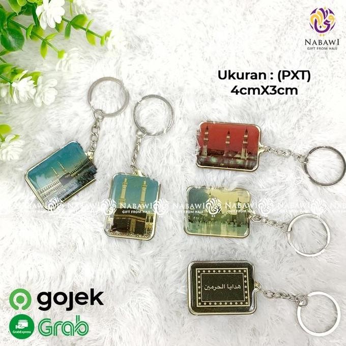 langsung order saja] Gantungan Kunci Gambar Kabah Ka'bah Kakbah Besar Souvenir Ganci Oleh Oleh Haji 