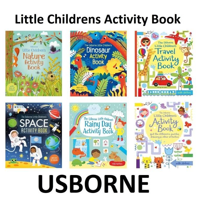Tersedia Little Children Activity Book Usborne Stickers Puzzle