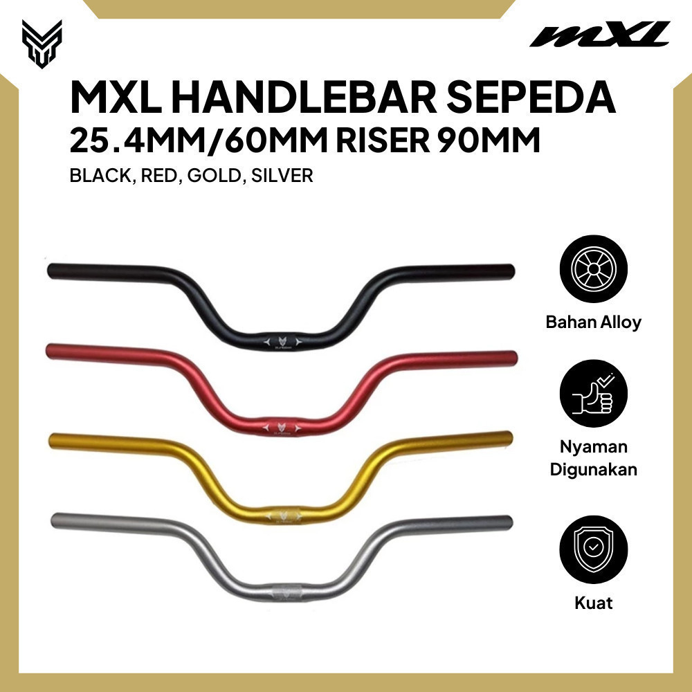 MXL Handlebar Stang Sepeda Lipat Riser 25.4 600mm 90 Bahan Alloy Foldingbike fixie