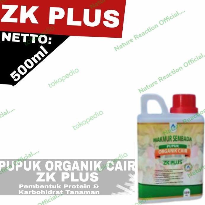 

Terlaris Pupuk Organik Cair Zk Plus Hormon Organik Pupuk Pelebat Buah 500Ml