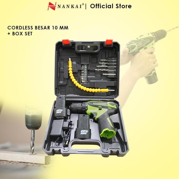 Siap Kirim Obeng Bor Tangan Elektrik + Charger Nankai
