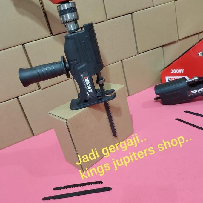 JADI JLD ADAPTOR JIGSAW JIG SAW GERGAJI KAYU BESI PASANG DI BOR JLD READY